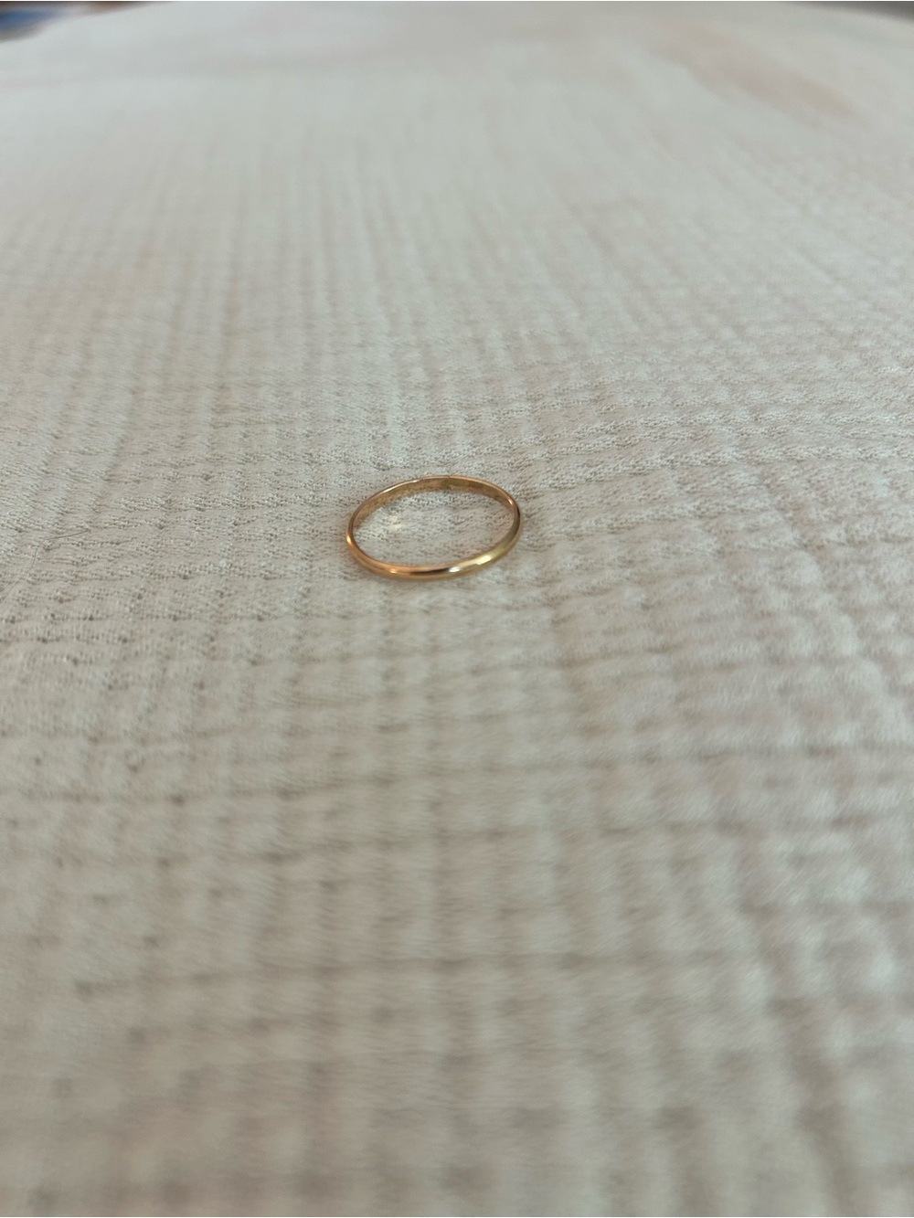 Classic Women's Thin Gold Band Ring - Minimalist Stackable Jewelry